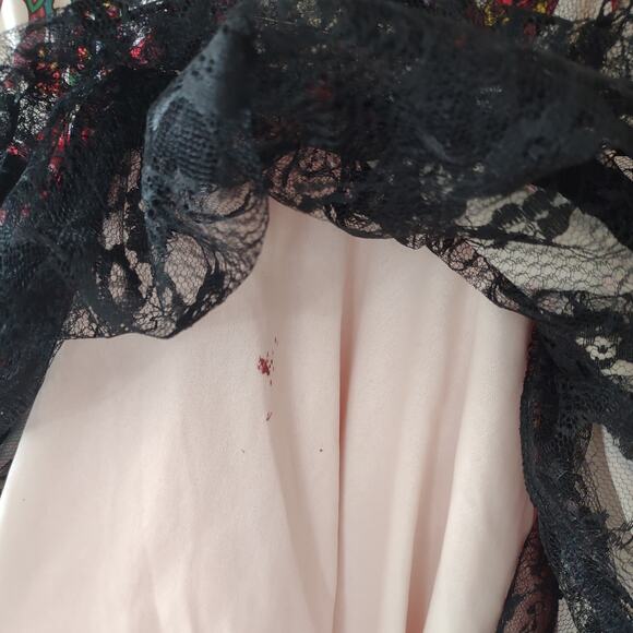 Day of The Dead Girls Dress Size XL Knit Fringe Costume Dios De Los Muertos - Picture 11 of 11